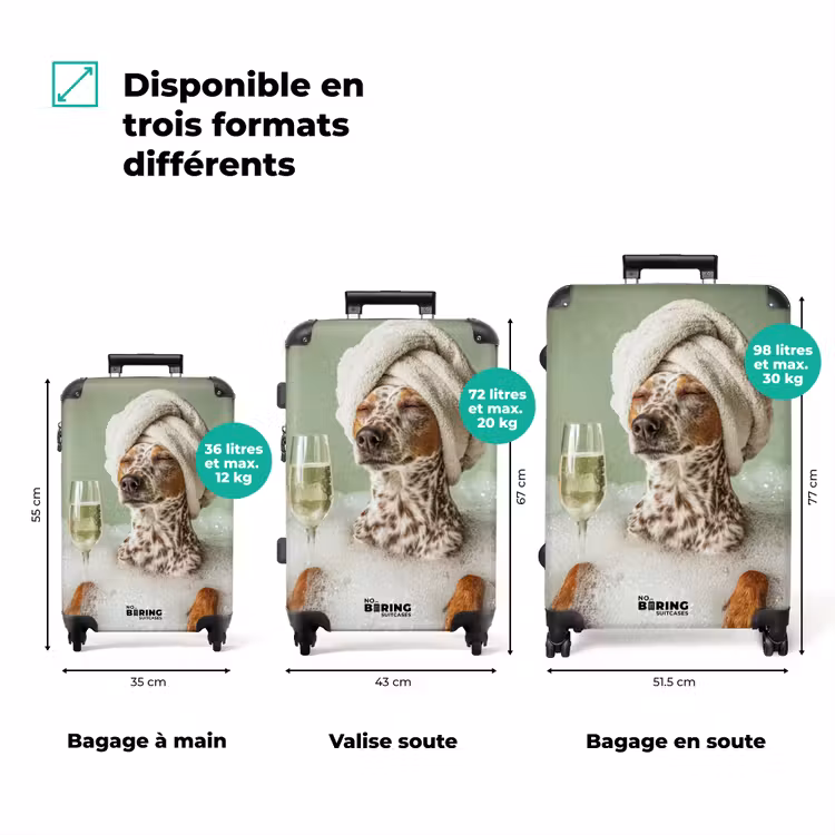 Valise - Chien - Bain - Champagne - Serviette — 3