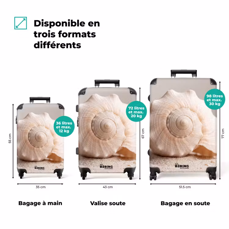 Valise - Coquille - Détail - Beige — 3