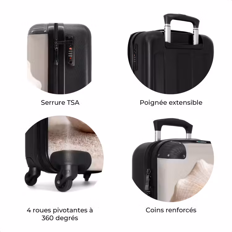 Valise - Coquille - Détail - Beige — 8