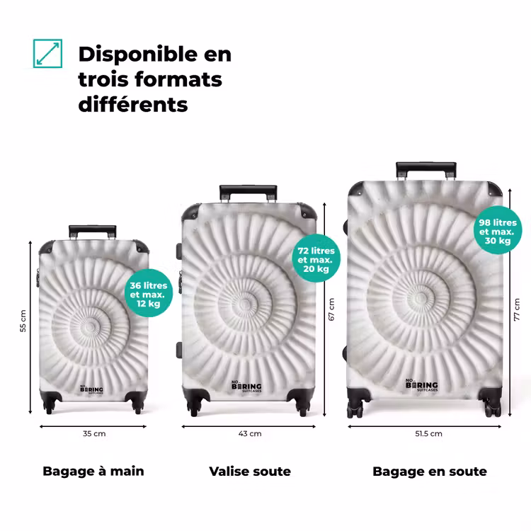 Valise - Coquille - Spirale - Blanc — 3