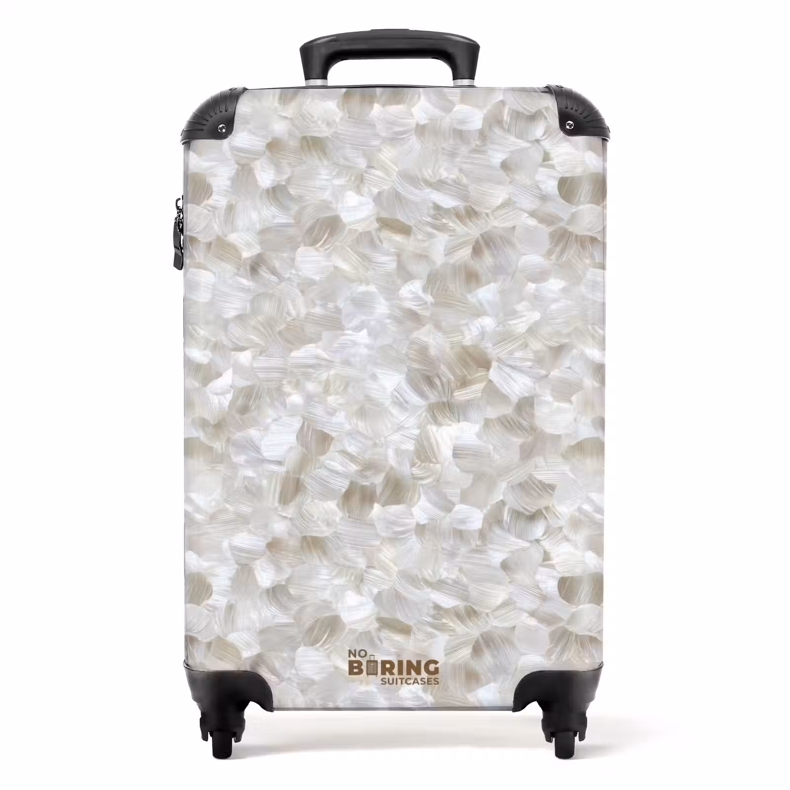 Valise - Blanc - Traits de pinceau - Effet de relief — 1
