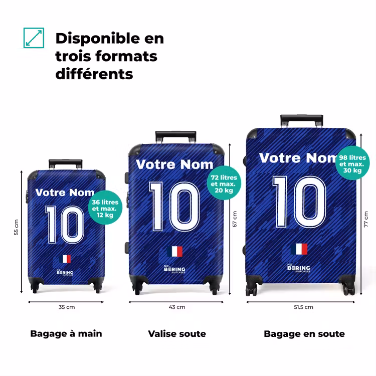 Valise avec nom - Maillot domicile de la France — 3