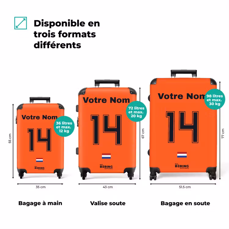 Valise avec nom - Maillot domicile des Pays-Bas — 3