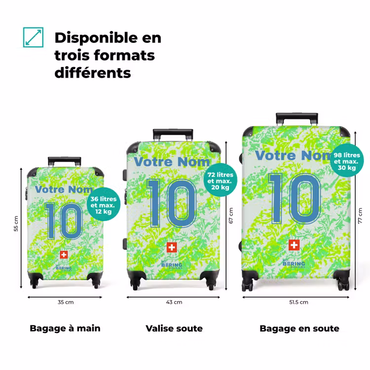 Valise avec nom - Maillot extérieur de la Suisse — 3