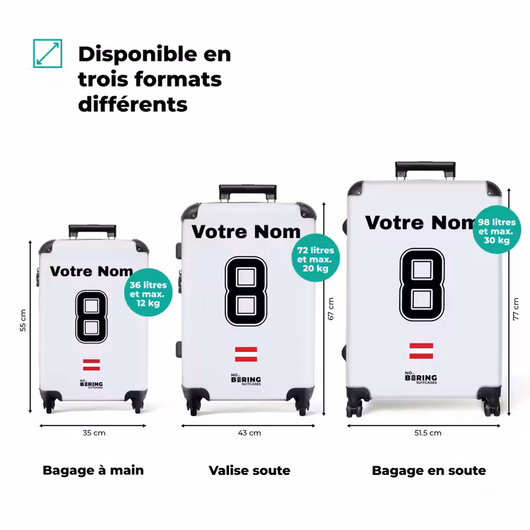 Valise avec nom - Maillot extérieur de l'Autriche — 3
