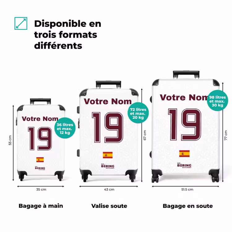Valise avec nom - Maillot extérieur de l'Espagne — 3