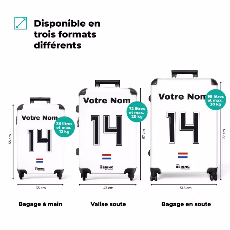 Valise avec nom - Maillot extérieur des Pays-Bas — 3