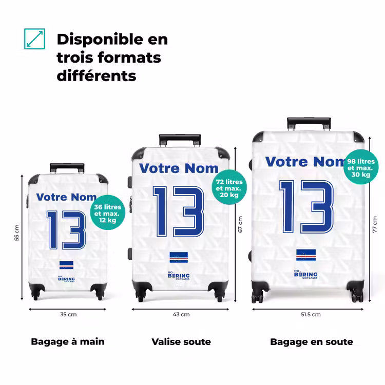 Valise avec nom - Maillot extérieur du Cap-Vert — 3