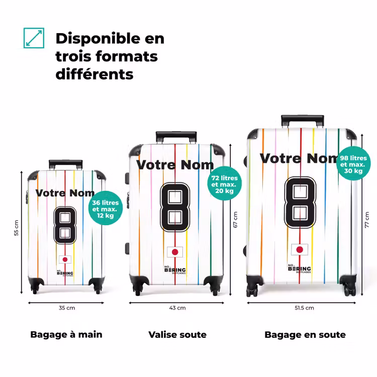 Valise avec nom - Maillot extérieur du Japon — 3