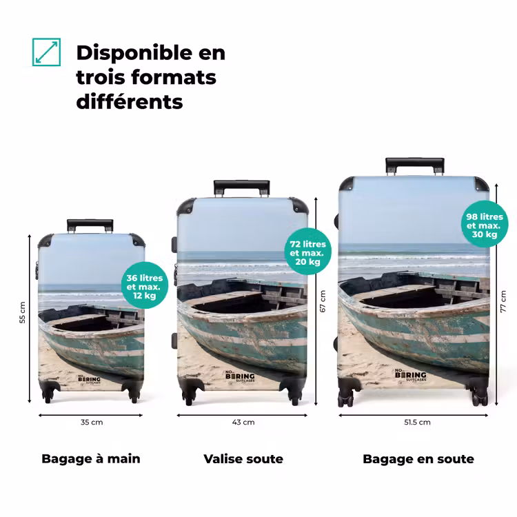 Valise - Bateau - Plage de sable - Mer — 3