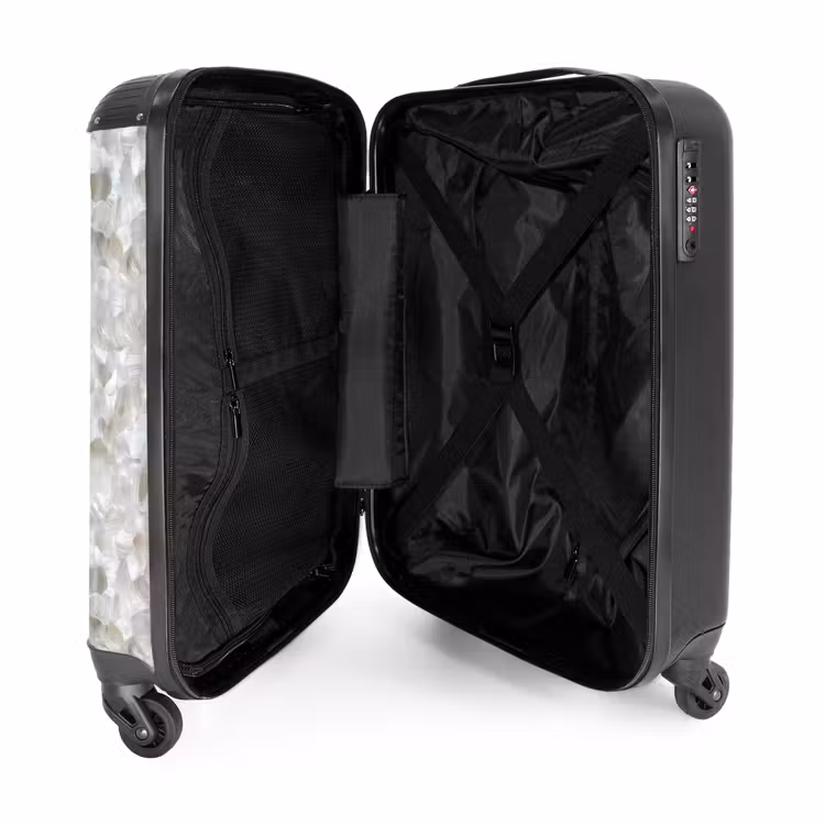 Valise - Blanc - Traits de pinceau - Effet de relief — 5
