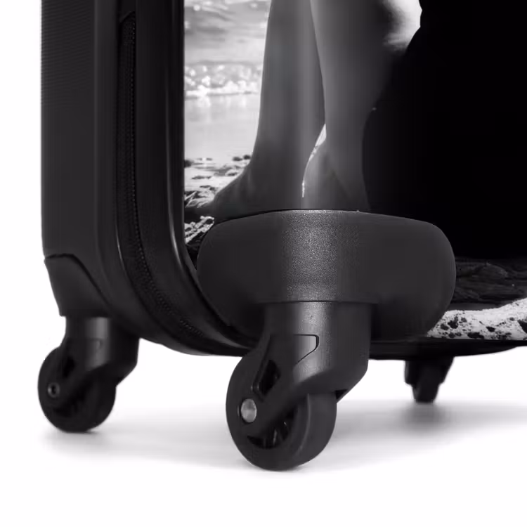Valise - Chapeau de soleil - Plage - Noir - Blanc — 7
