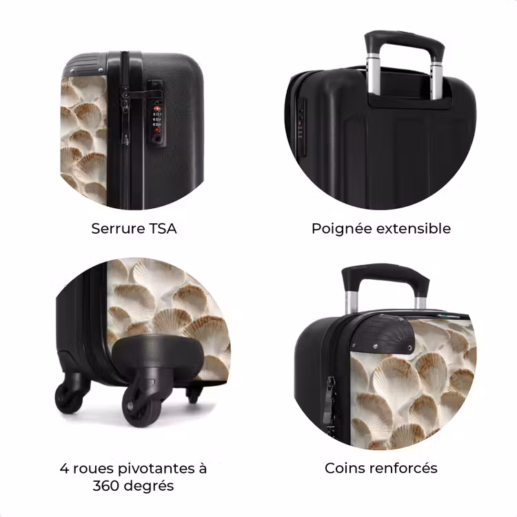 Valise - Coquillages - Forme éventail - Blanc — 8