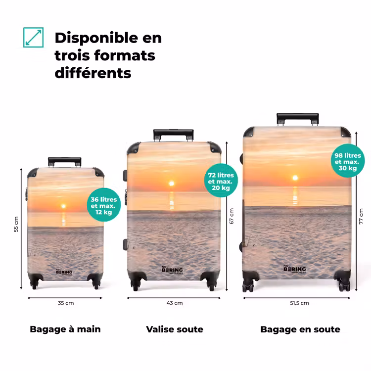 Valise - Coucher de soleil - Plage - Sable — 3
