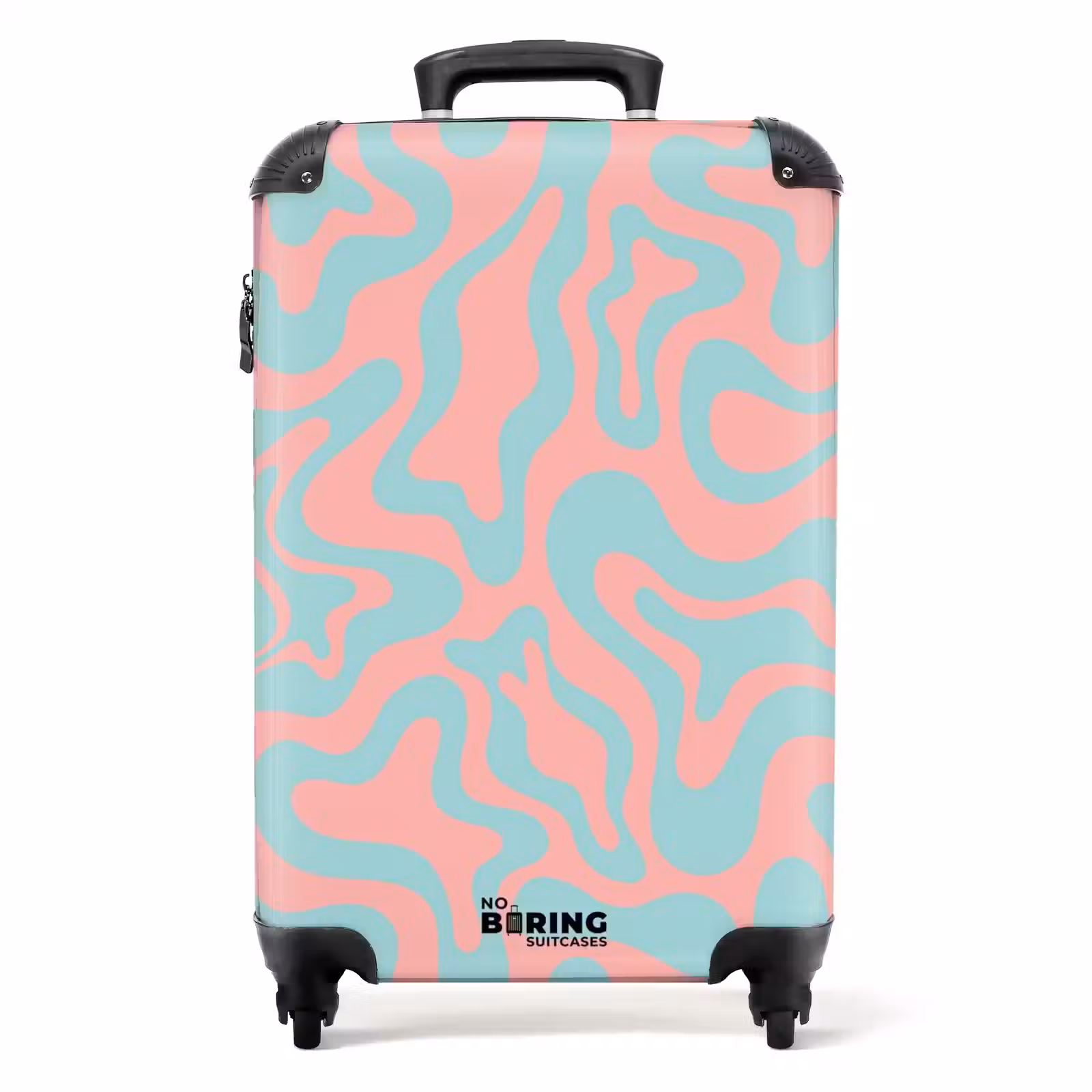 Valise - Abstrait - Bleu organique/rose — 1