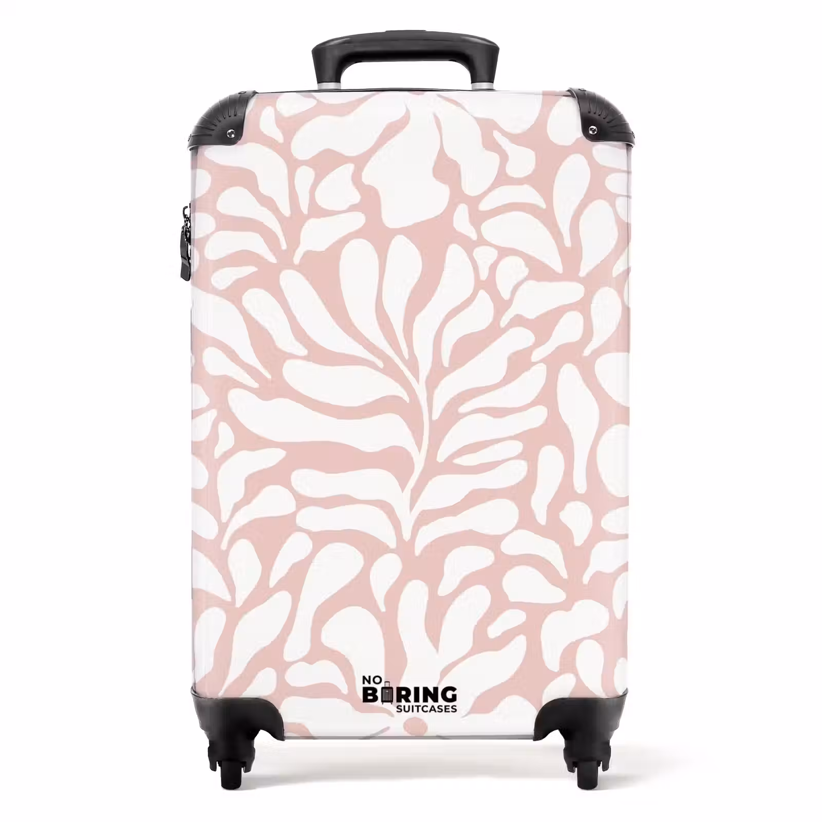 Valise - Abstrait - Motif floral rose/blanc — 1