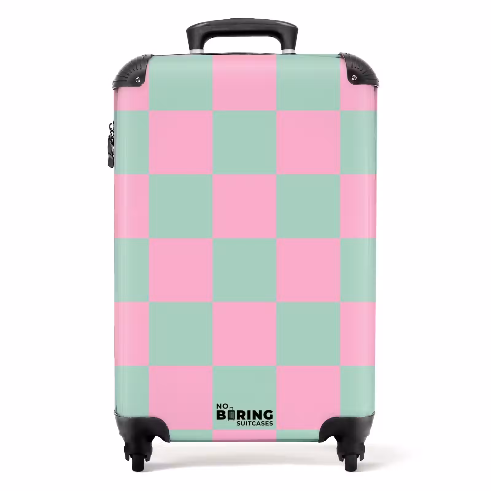 Valise - Carrés - rose/bleu menthe — 1