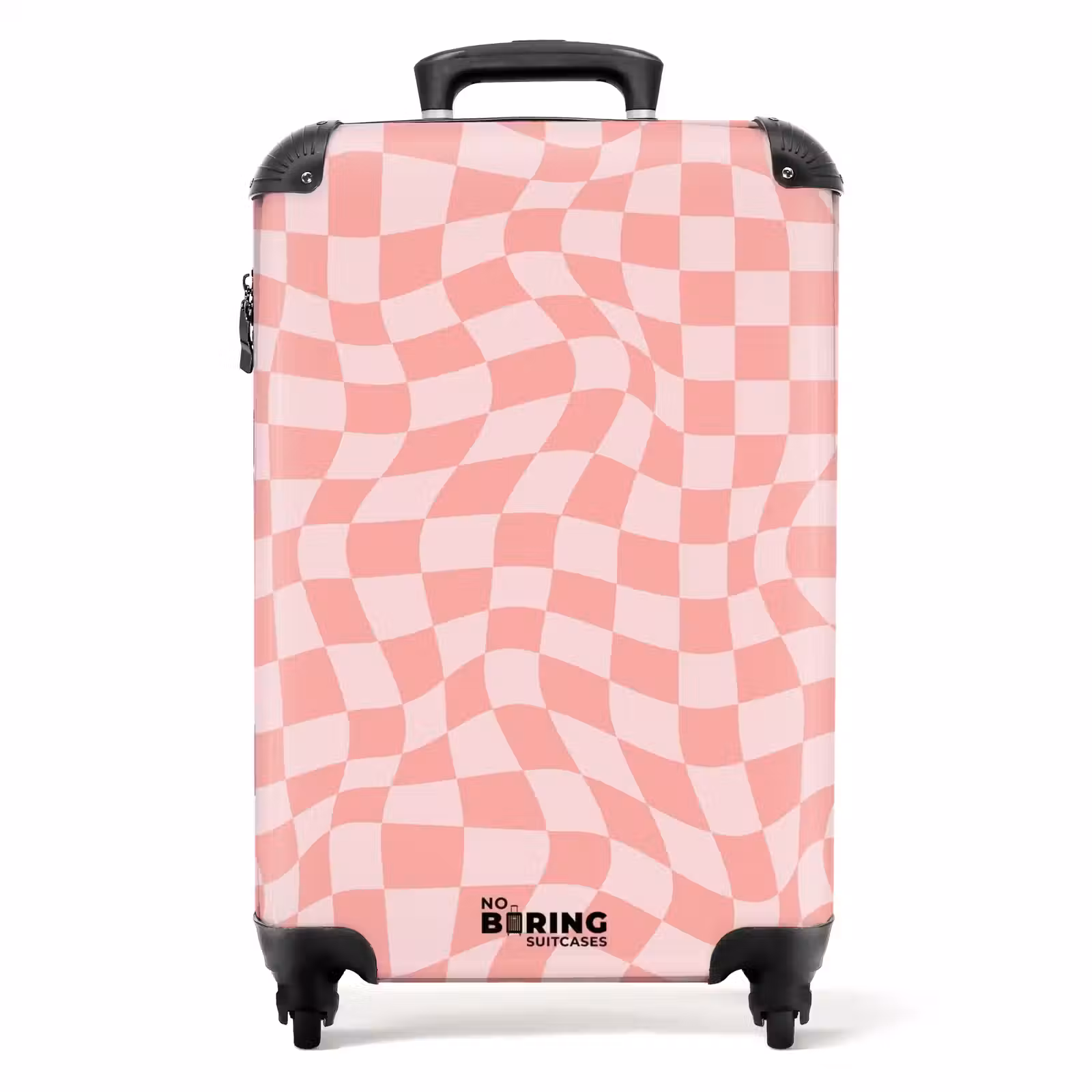 Valise - Carrés - Vagues roses — 1