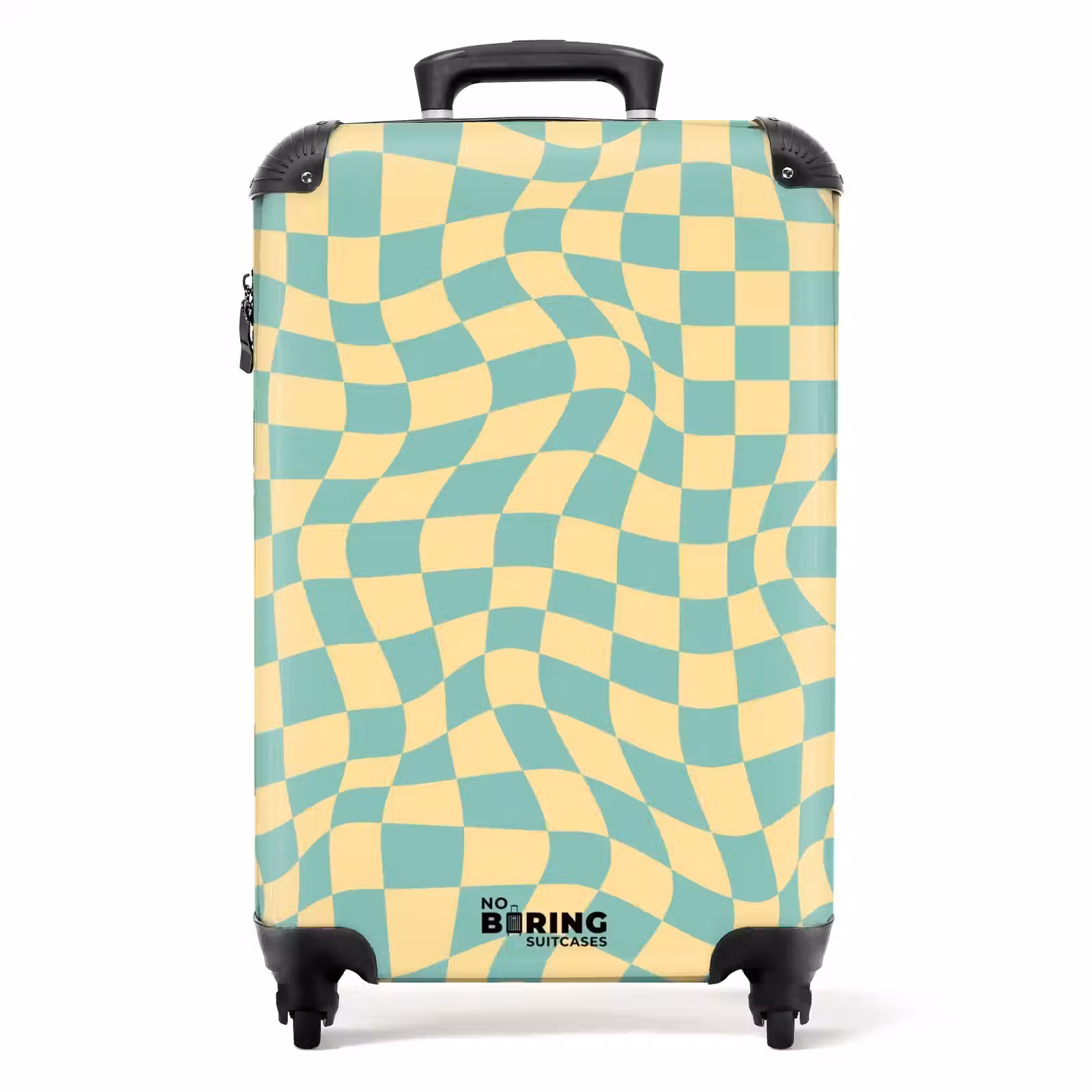 Valise - Carrés - Vagues vertes/jaunes — 1
