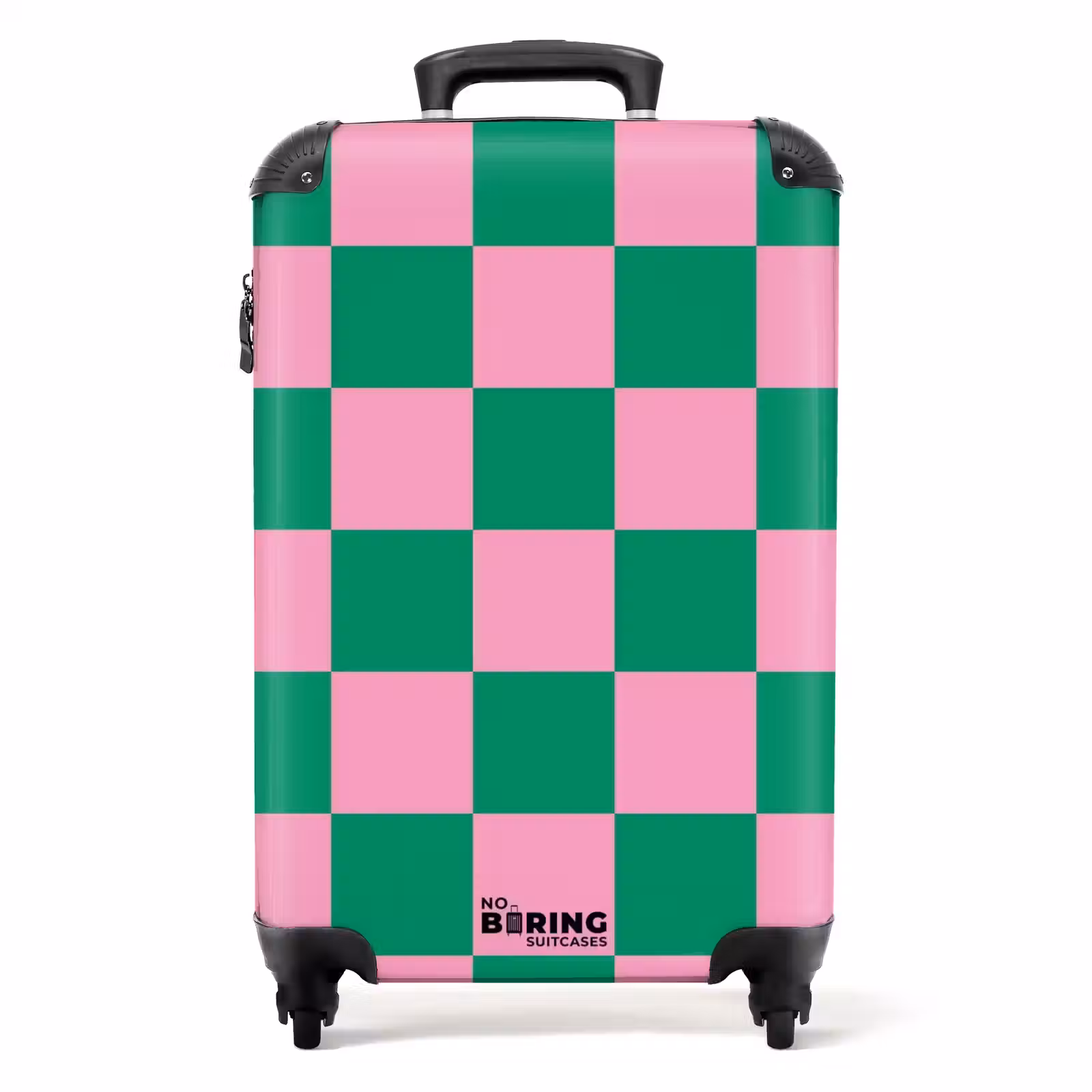 Valise - Carrés - Vert/rose — 1
