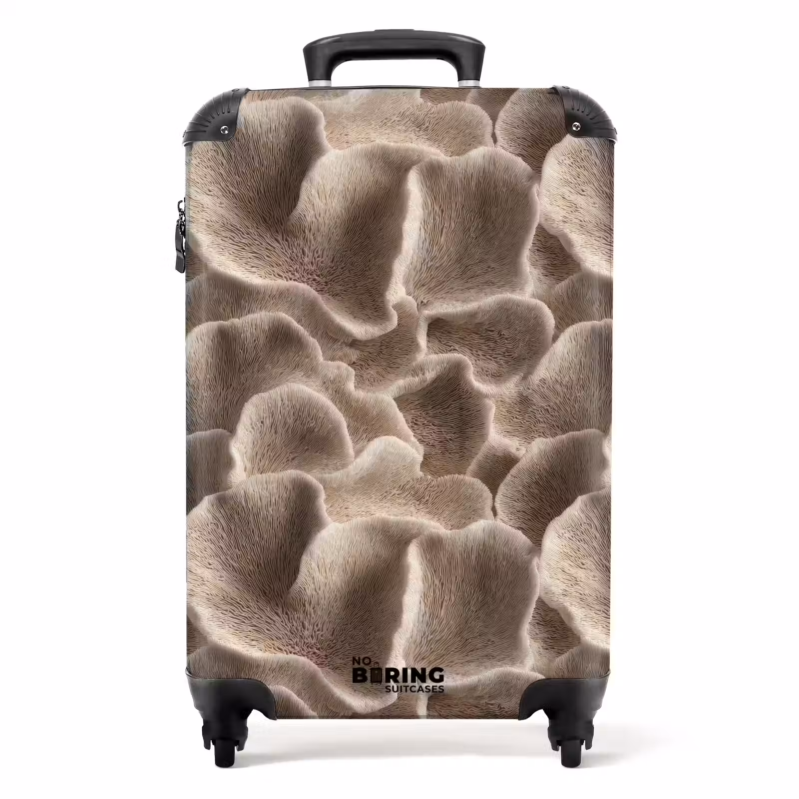 Valise - Forme éventail - Beige - Texture fibre — 1