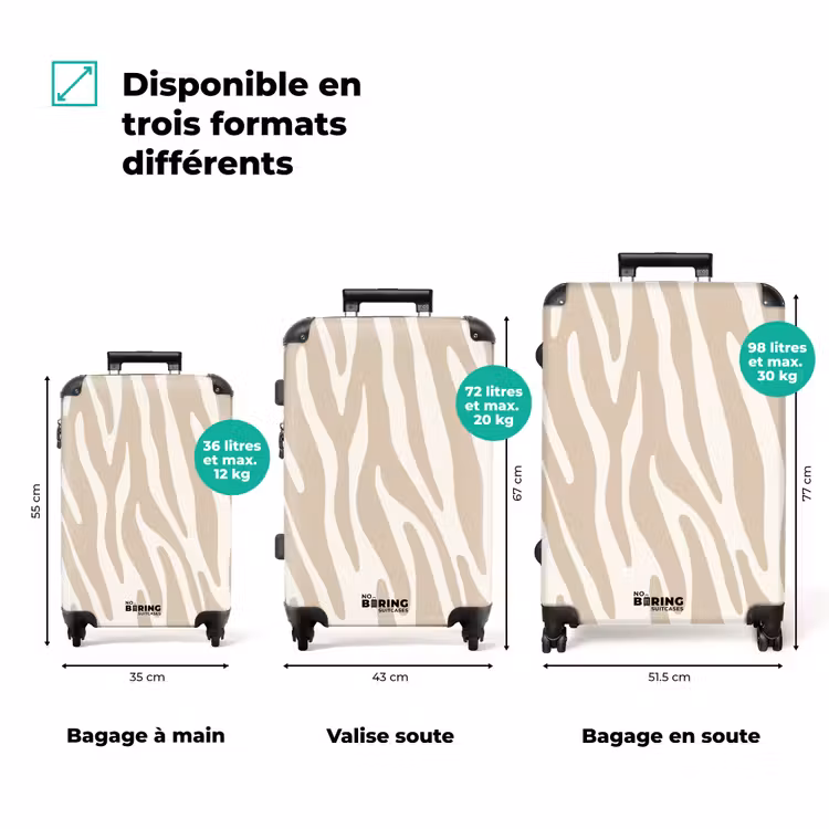 Valise - Abstrait - Beige minimaliste — 3