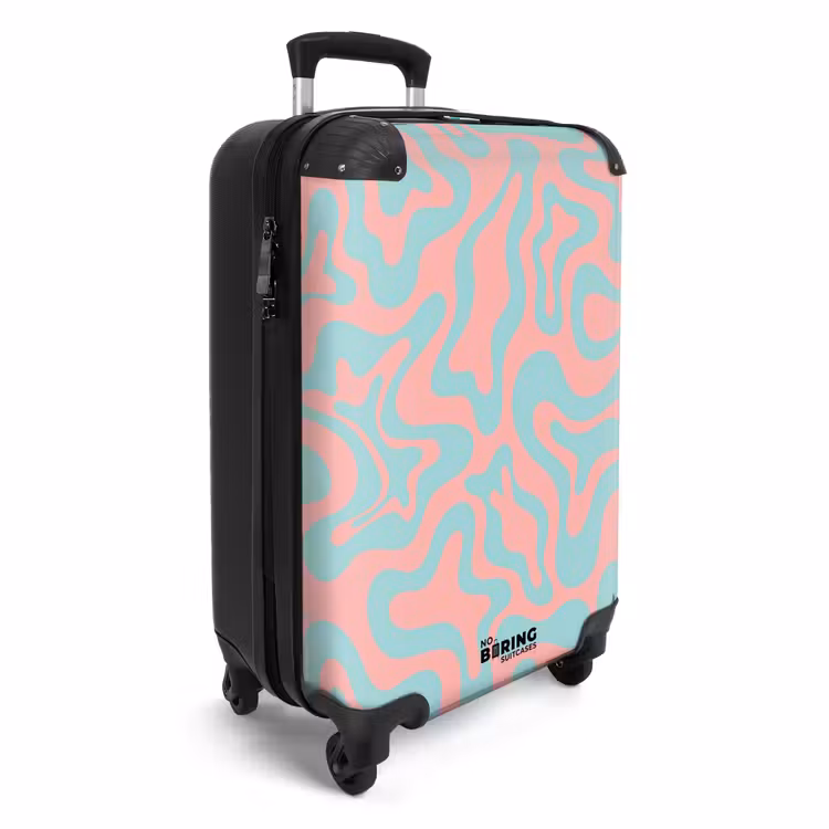 Valise - Abstrait - Bleu organique/rose — 2