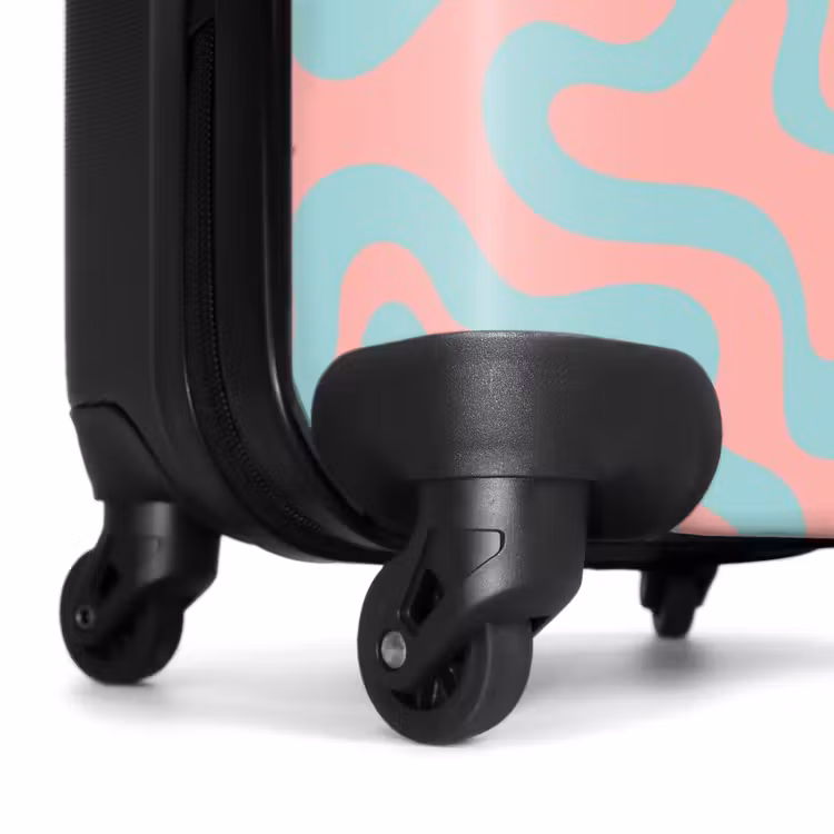 Valise - Abstrait - Bleu organique/rose — 7