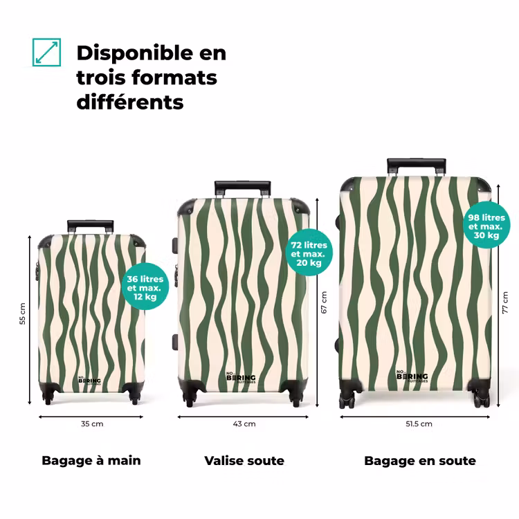 Valise - Abstrait - Dessin au trait vert — 3