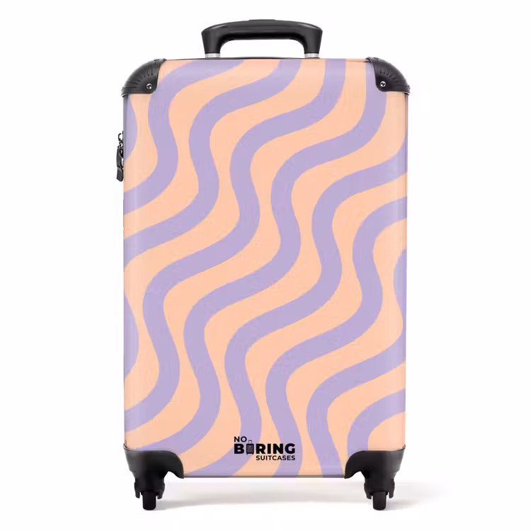 Valise - Abstrait - Dessin au trait violet — 1