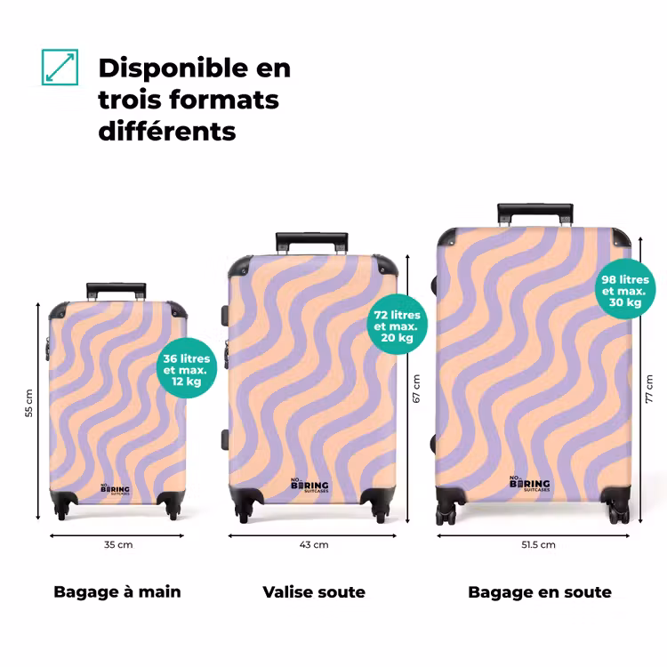 Valise - Abstrait - Dessin au trait violet — 3