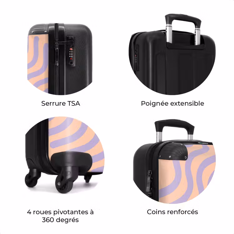 Valise - Abstrait - Dessin au trait violet — 8