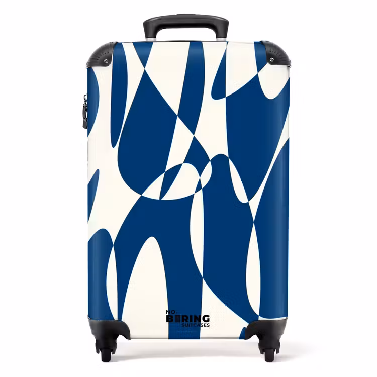 Valise - Abstrait - Formes bleues/blanches — 1