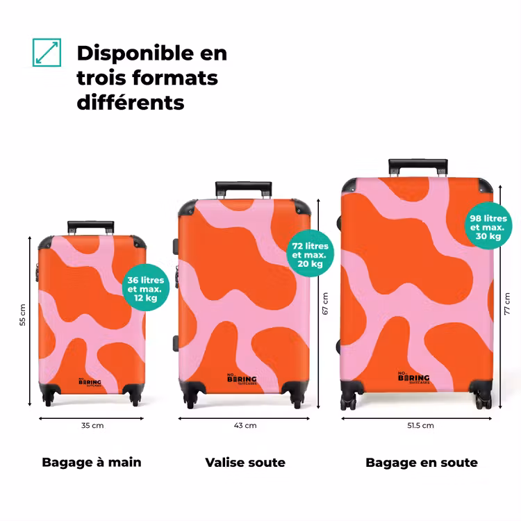 Valise - Abstrait - Formes rouges — 3