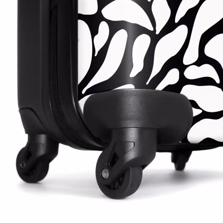Valise - Abstrait - Motif floral noir et blanc — 7