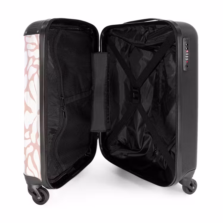 Valise - Abstrait - Motif floral rose/blanc — 5