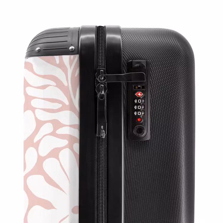 Valise - Abstrait - Motif floral rose/blanc — 6