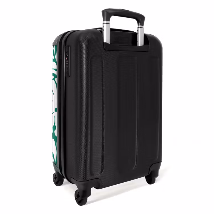 Valise - Abstrait - Motif floral vert/blanc — 4