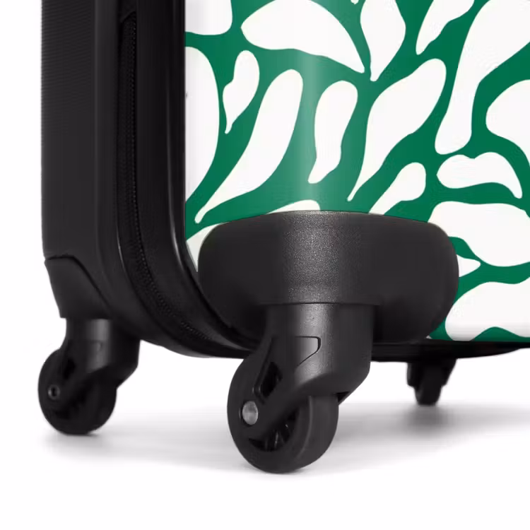 Valise - Abstrait - Motif floral vert/blanc — 7