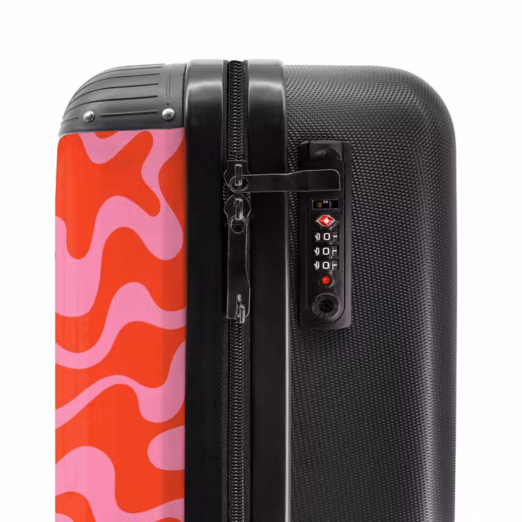 Valise - Abstrait - Rose organique/rouge — 6