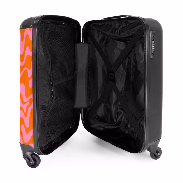 Valise - Abstrait - Rose/orange organique — 5