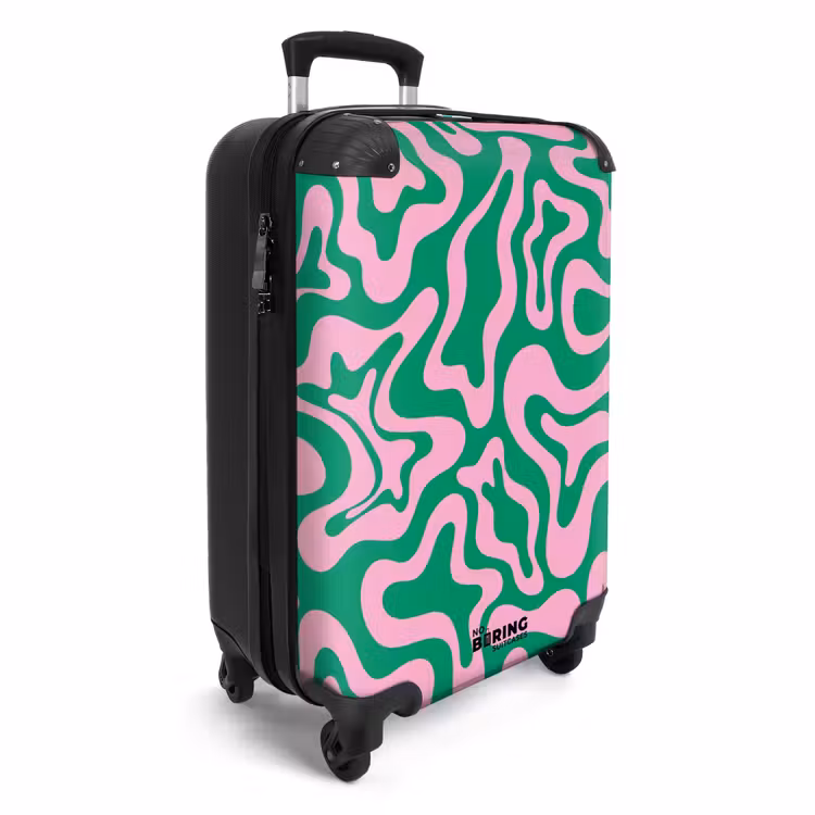 Valise - Abstrait - Rose/vert organique — 2