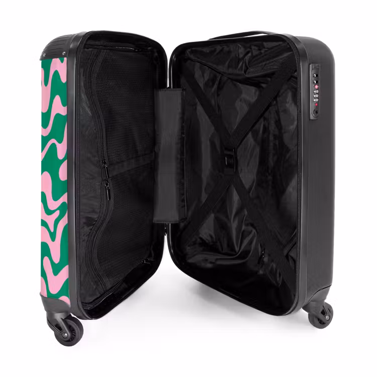 Valise - Abstrait - Rose/vert organique — 5