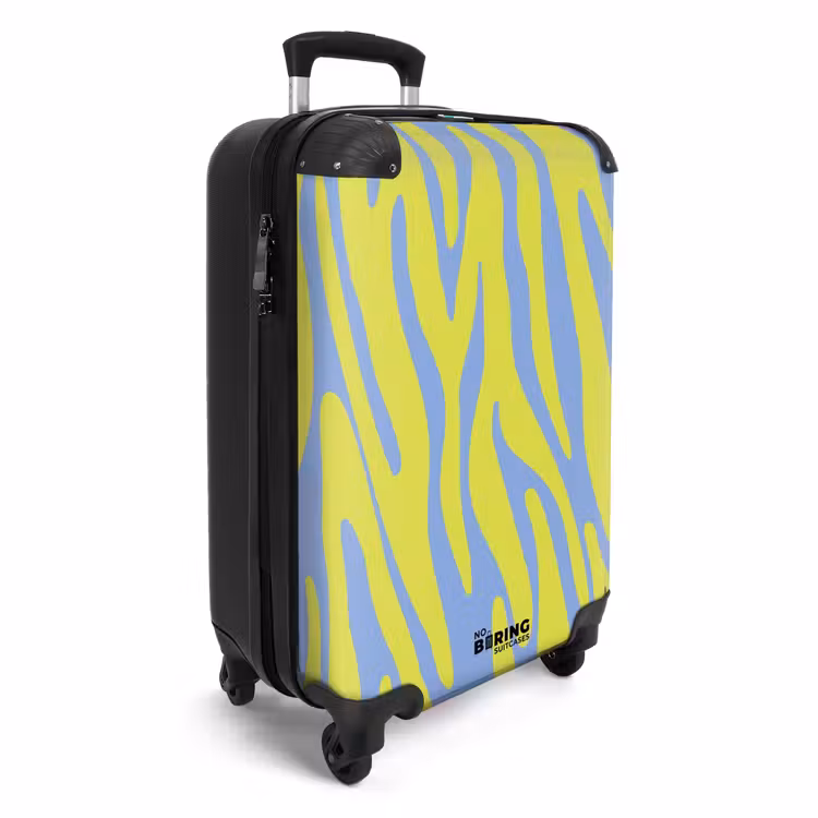 Valise - Abstrait - Vagues jaunes — 2