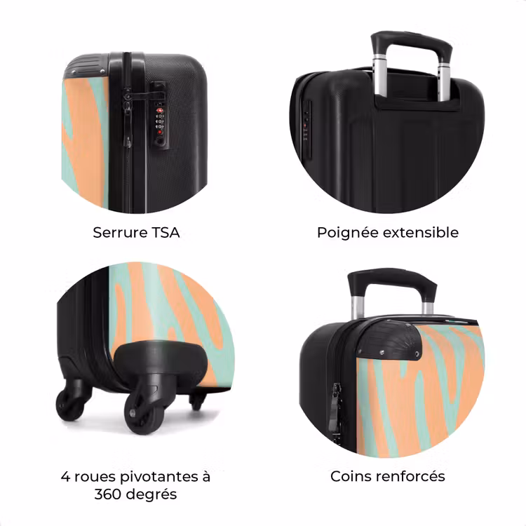 Valise - Abstrait - Vagues orange — 8
