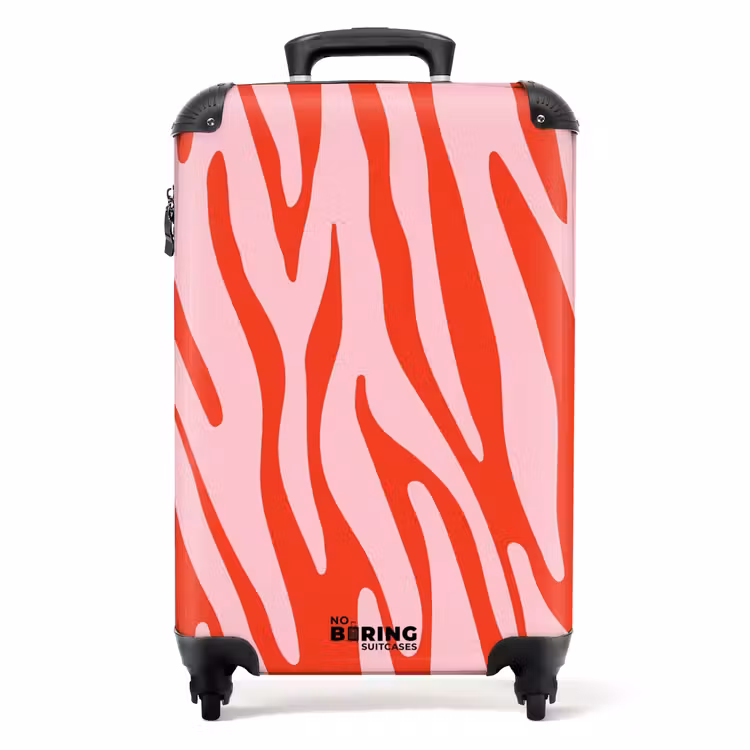 Valise - Abstrait - Vagues roses — 1