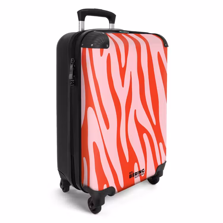 Valise - Abstrait - Vagues roses — 2