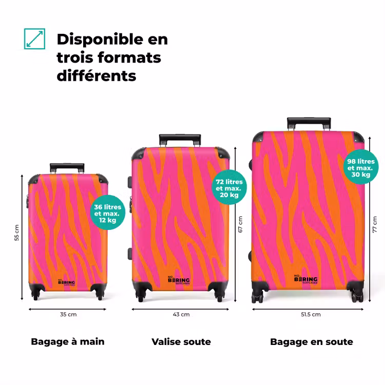 Valise - Abstrait - Vagues violettes — 3