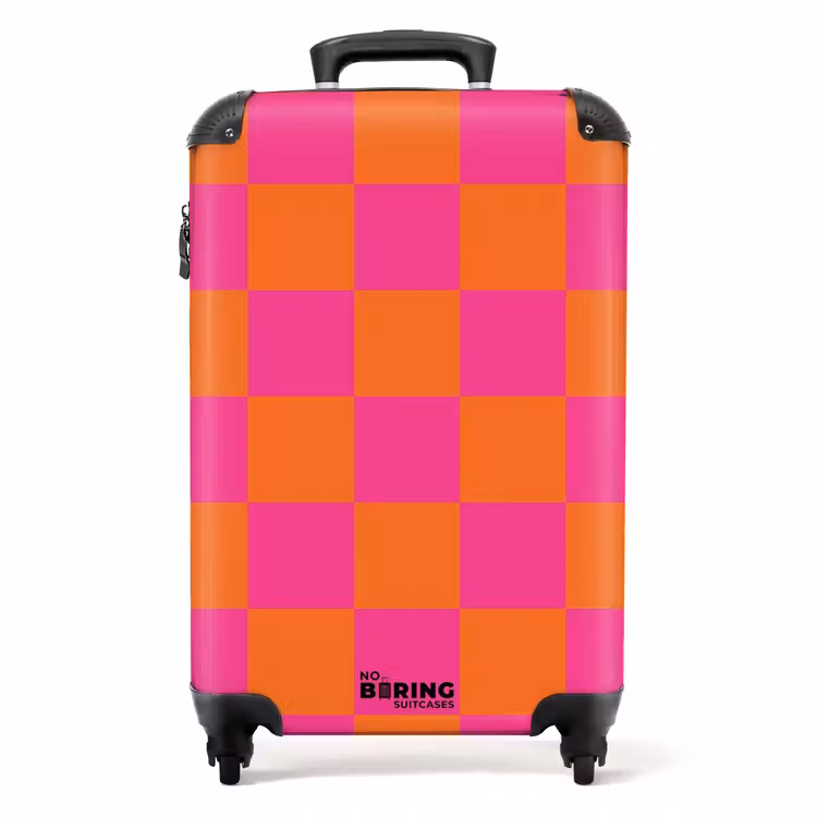 Valise - Carrés - Rose/Orange — 1