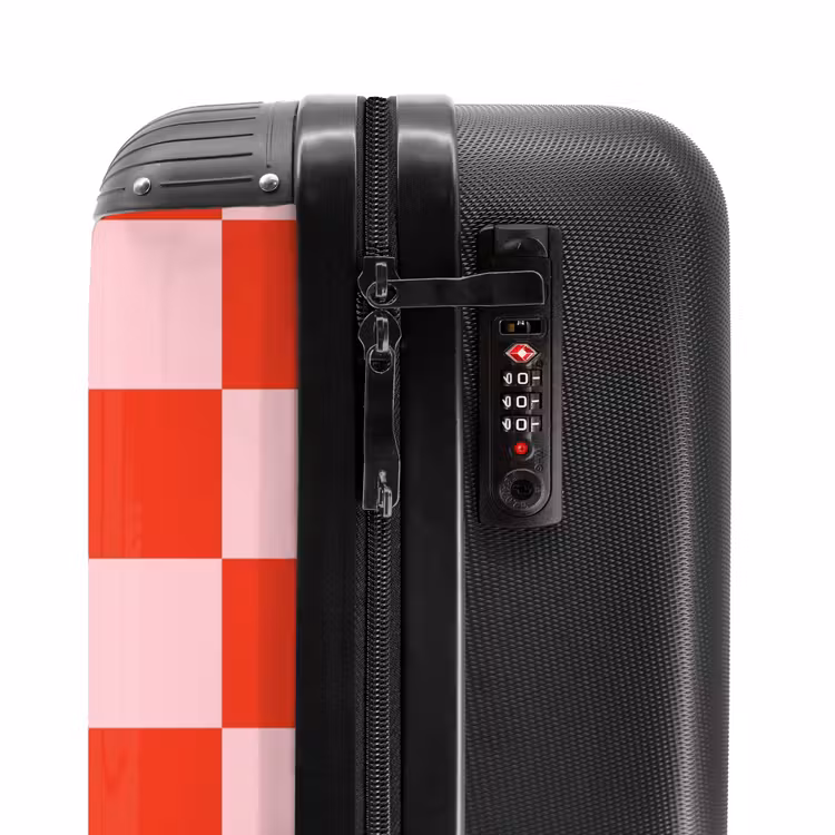 Valise - Carrés - Rouge/Rose — 6